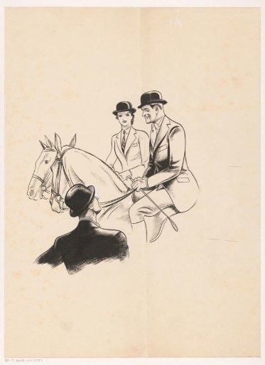 Man and Woman on Horseback