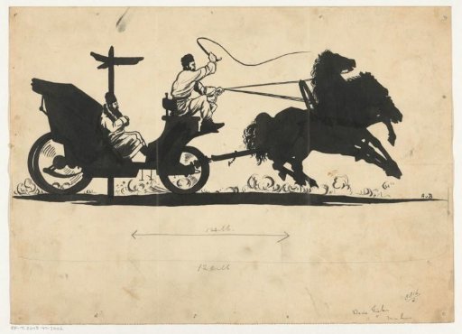 Man in a horse-drawn carriage