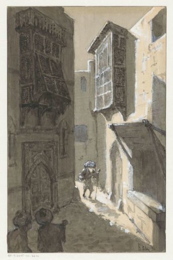 Man with a load in a street