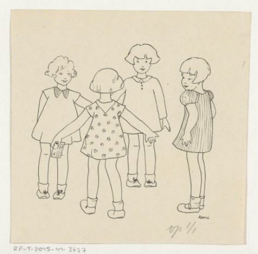 Four girls in dresses