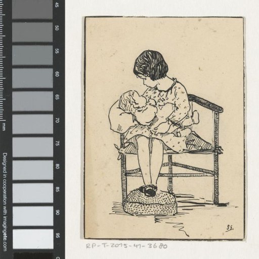 Girl with a baby on her lap