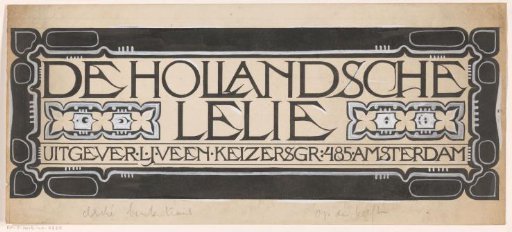 Design for: De Hollandsche Lelie, Weekly for Young Ladies, c. 1892-1919