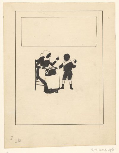 Woman and Boy with a Bag