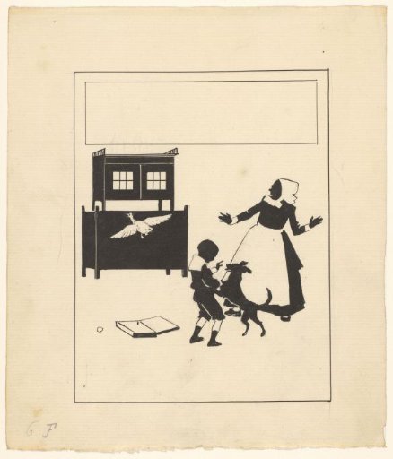 Boy Admonishing a Dog