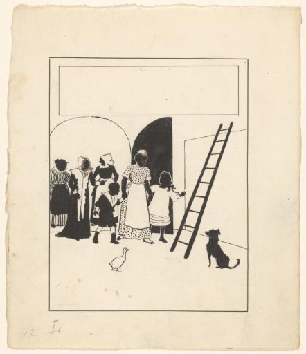 Women and Children by a Ladder