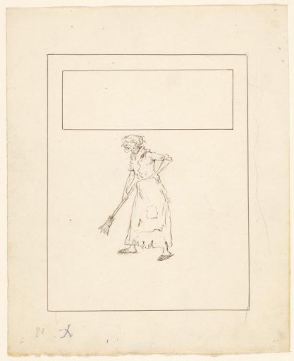 Old woman with a broom