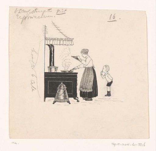 Woman cooking at a stove