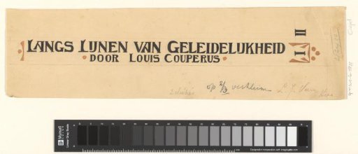 Letter Design for: Louis Couperus, Along Lines of Gradualness
