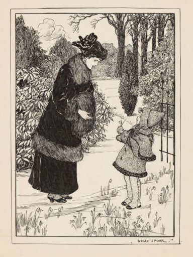 Girl Offering a Snowdrop to a Woman