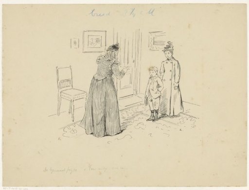 Boy Being Reprimanded by a Woman