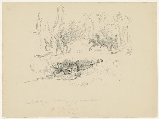 Wounded Soldier in a Field