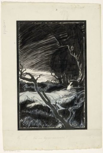 William sleeping in a landscape at night