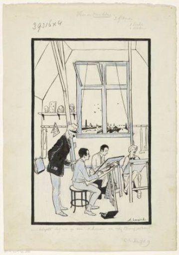 Hein in a drawing lesson