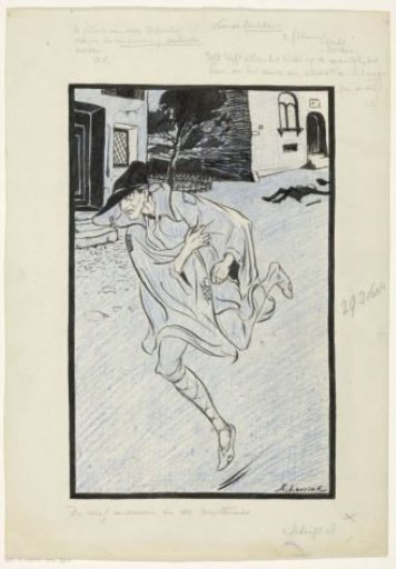 Fleeing thief in the darkness