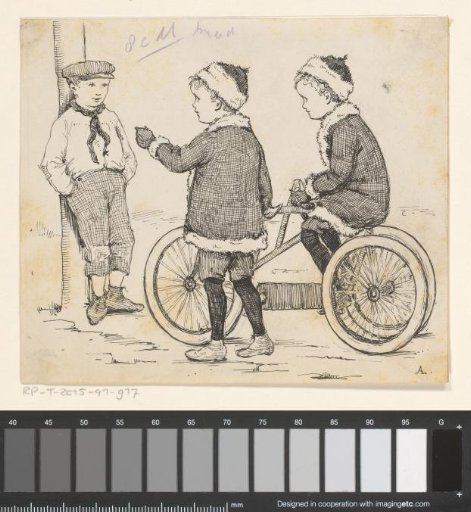 Two Boys with a Tricycle