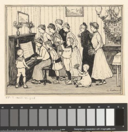 Family around a piano