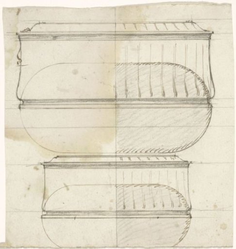 Design for two oval lidded boxes