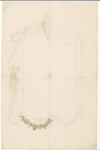 Design for a mirror with the papal coat of arms