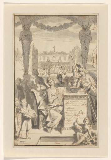 Design drawing for a title print of a book for the Amsterdamse Hortus Botanicus