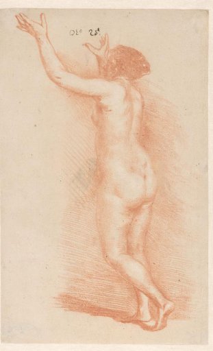 Standing woman with raised arms