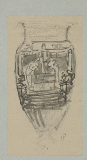 Vase with a scene
