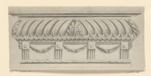 Pedestal with ribs and acanthus motifs