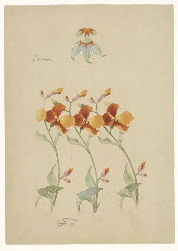 Designs for the Decoration of Two Vases and Two Handles