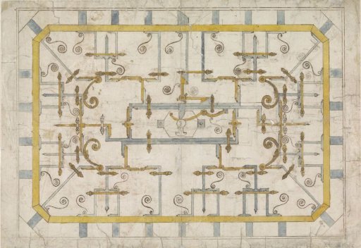 Design for the locking mechanism on the inside of the lid of a money chest