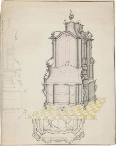 Design for a desk with a fall-front