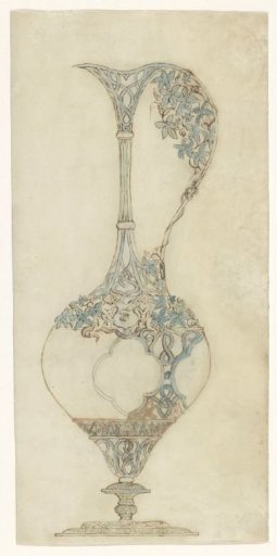 Design for a tall jug with Adam and Eve