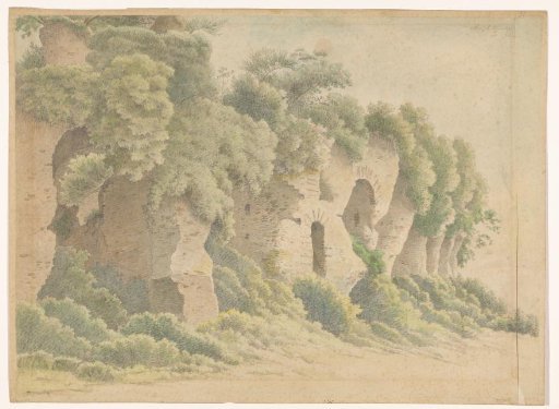 Ruins of the amphitheatre at Albano, Italy