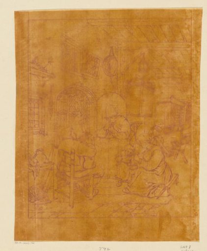 Newspaper Reader in an Interior