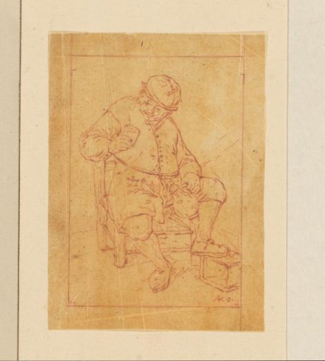 Seated peasant with a jug