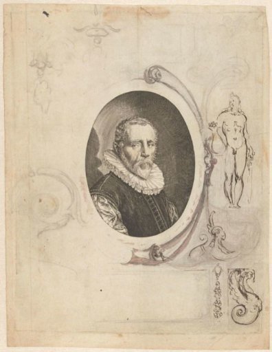 Portrait of Pieter Hogerbeets, with a Design Sketch for the Frame