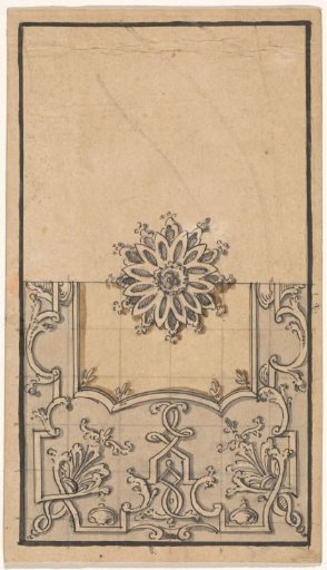 Rectangular field with a rosette in the center