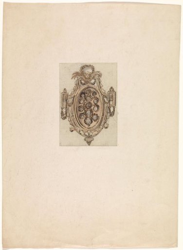 Oval, richly decorated frame