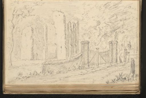 Ruin behind an entrance gate
