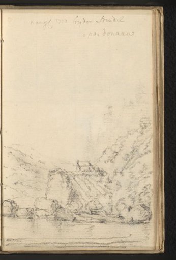 View of rocky banks of the Danube at a rapid