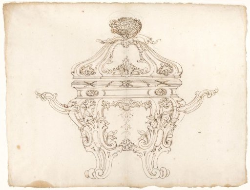 Round tureen (pot à oille) with a lid crowned by a coal