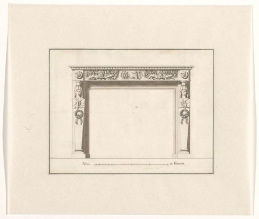 Chimney with female herm figures