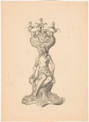Drawing of 17th-century Silver Belonging to an Album
