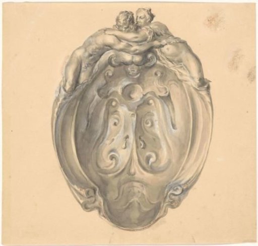 Drawing of 17th-century silver belonging to an album
