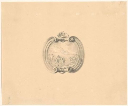 Drawing of 17th-century silver belonging to an album