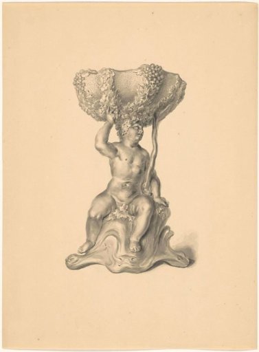 Drawing of 17th-century Silver Belonging to an Album