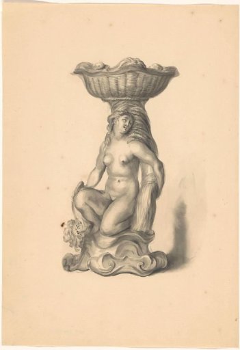 Drawing of 17th-century Silver Belonging to an Album