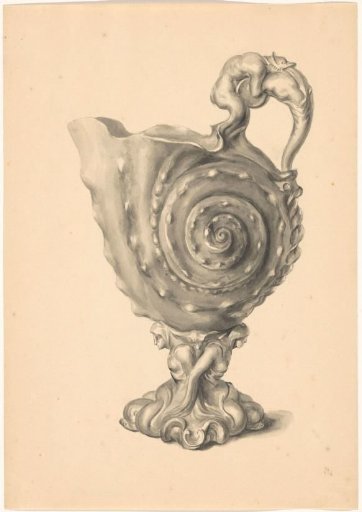 Drawing of 17th-century Silver Belonging to an Album