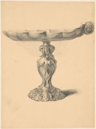 Drawing of 17th-century Silver Belonging to an Album