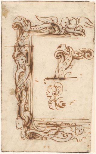 Design for a frame, with an improved solution for the upper left corner and the lower left corner
