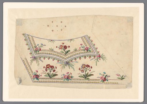 Design for the embroidered decoration of a men's vest