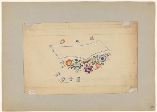 Design for the embroidered decoration of a men's vest